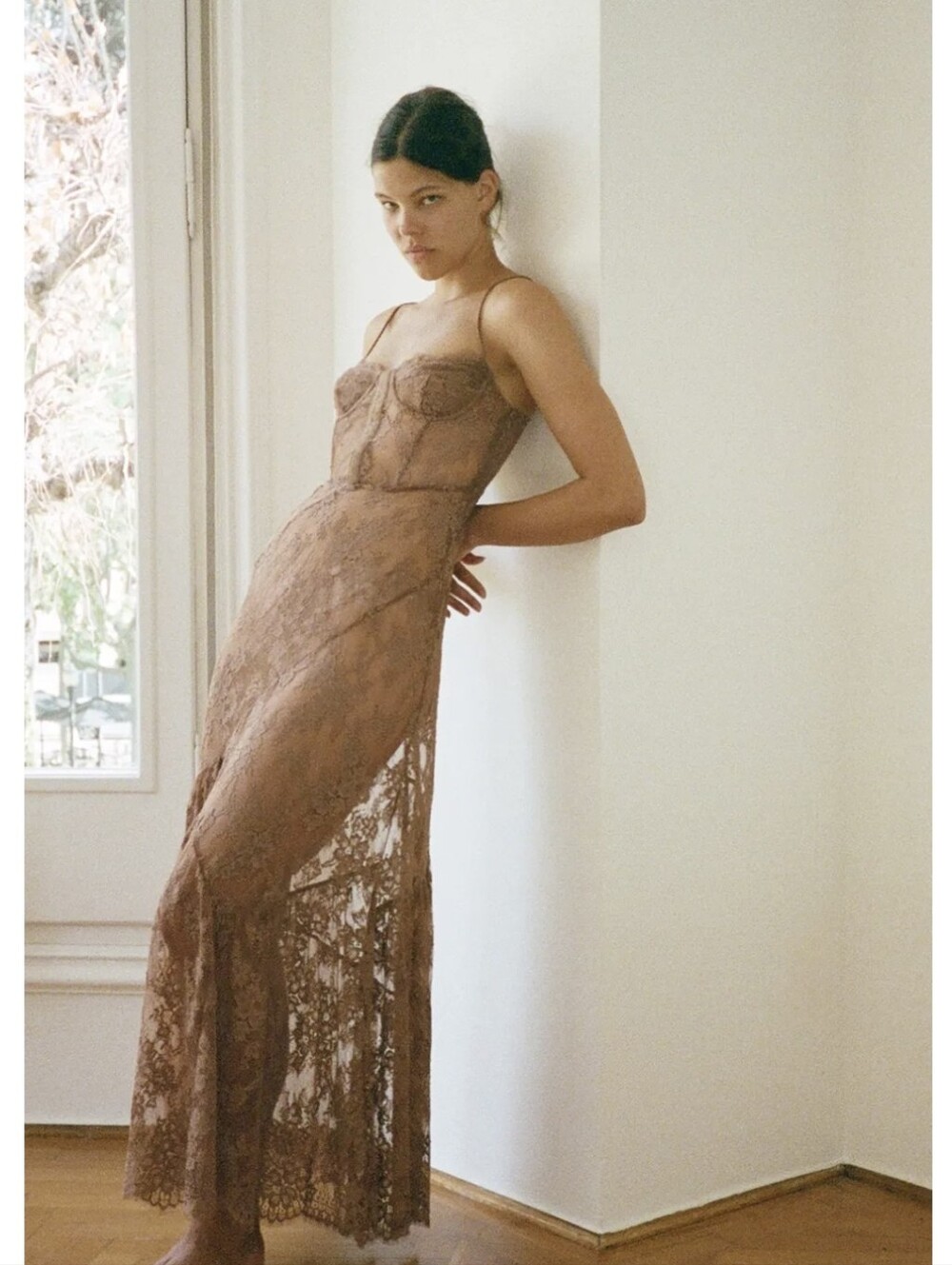 ZARA RING-DETAIL LACE STRAPPY DRESS - Picture 3 of 7